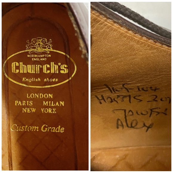 SOLD Men's Church's brown lace up dirby shoes - Picture 6 of 8